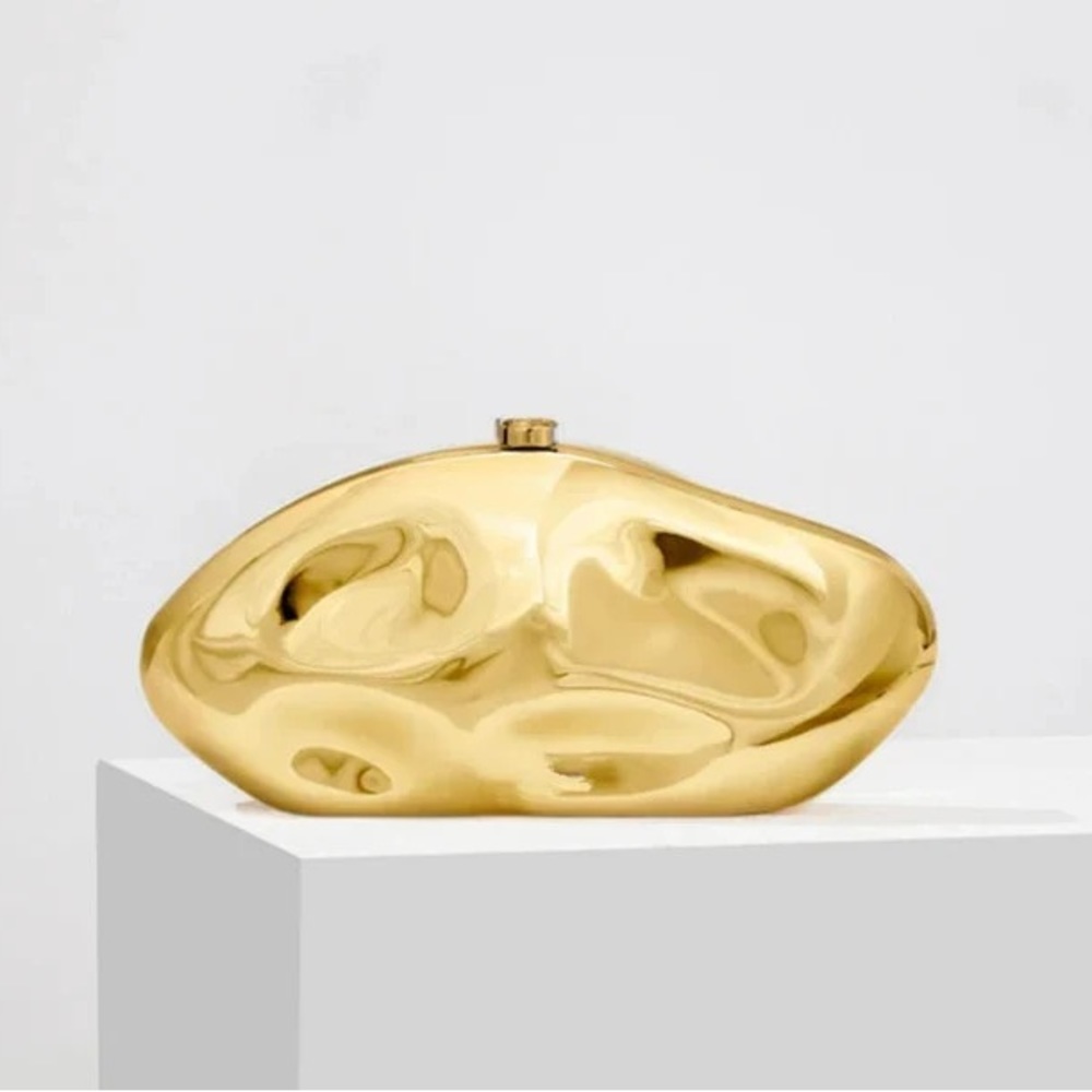 Egg Shape Vintage Gold Evening clutch wedding bag